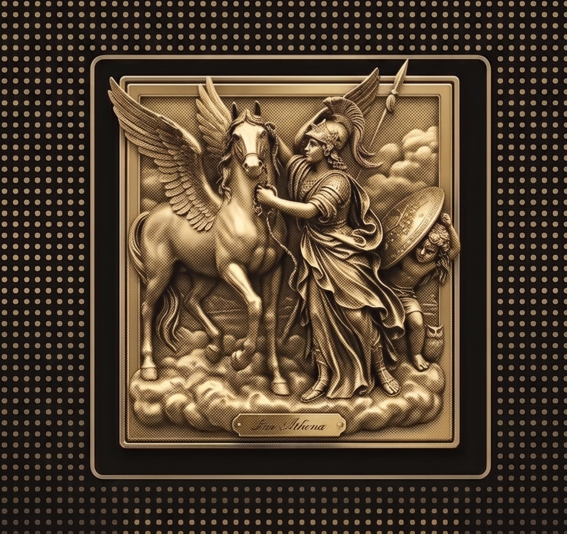 Athena giving the bridle